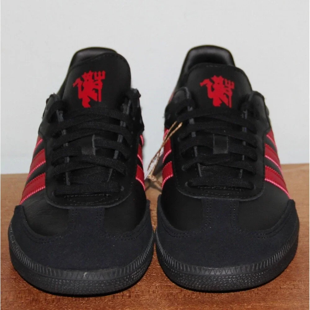 Adidas Samba x Manchester United Shoes Mens 8.5 Black Red Soccer